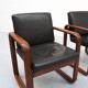 Fauteuil en frêne et cuir par Burkhard Voghterr pour Rosenthal, années 1970