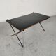 Table basse en laiton et verre