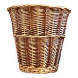 Braided wicker basket