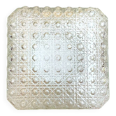 Square glass flush mount light ceiling or wall