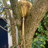 Chandelier, vintage mother-of-pearl lotus pendant 1980