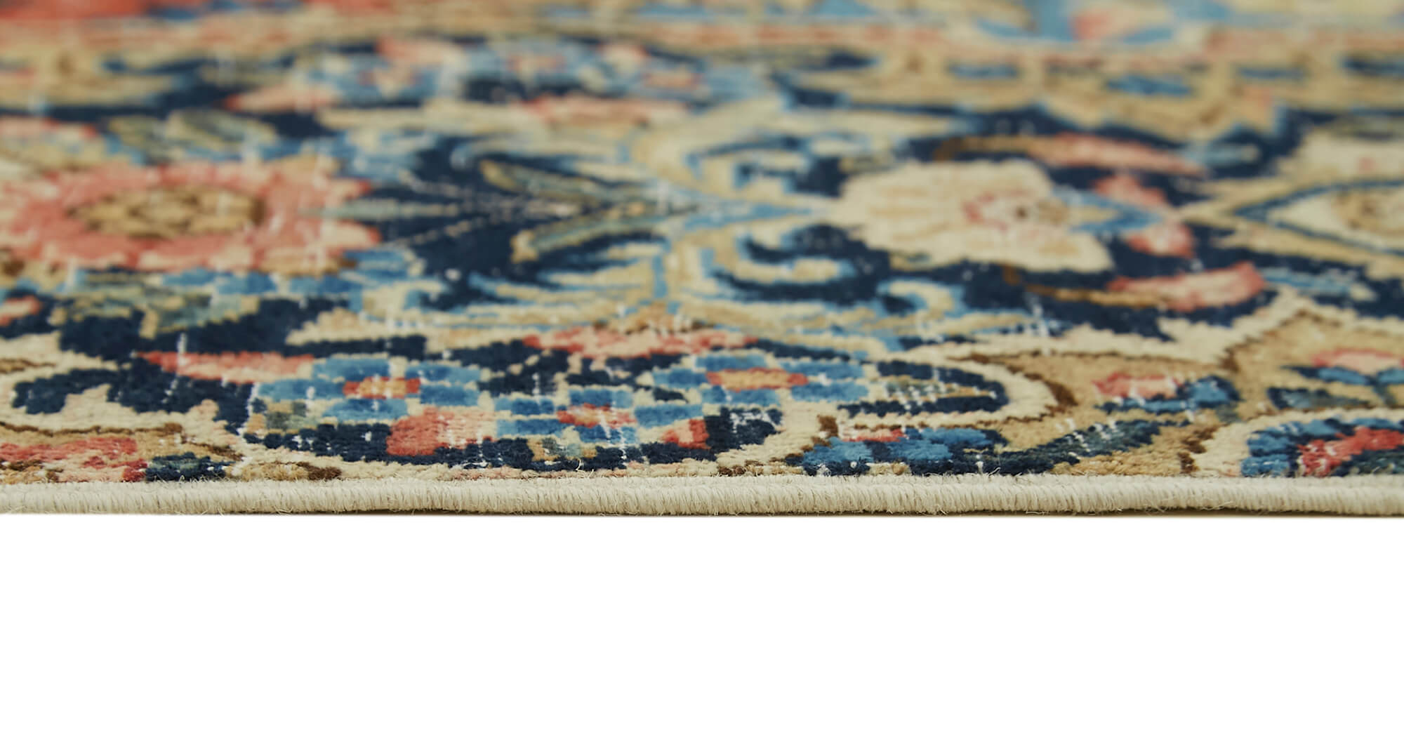 Handmade oriental unique 1980s 242 cm x 338 cm beige wool carpet