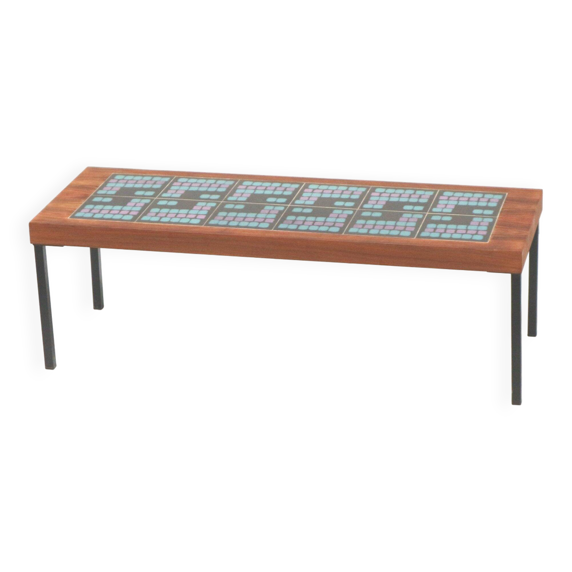 Table basse vintage en céramique fabriquée dans les années 1970