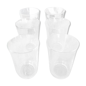 6 transparent kitchen glasses