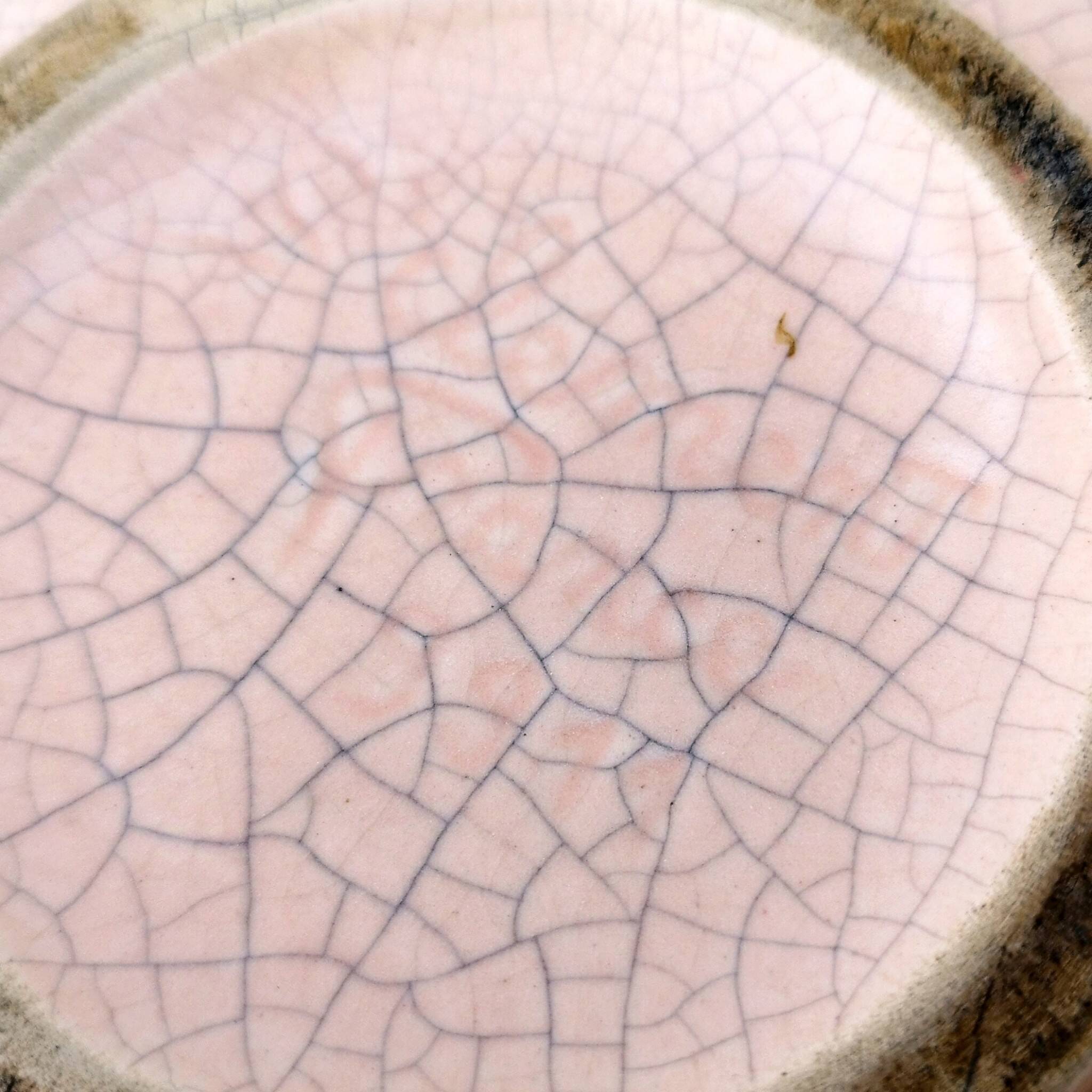 Large cracked ceramic ball vase Saint-Clément