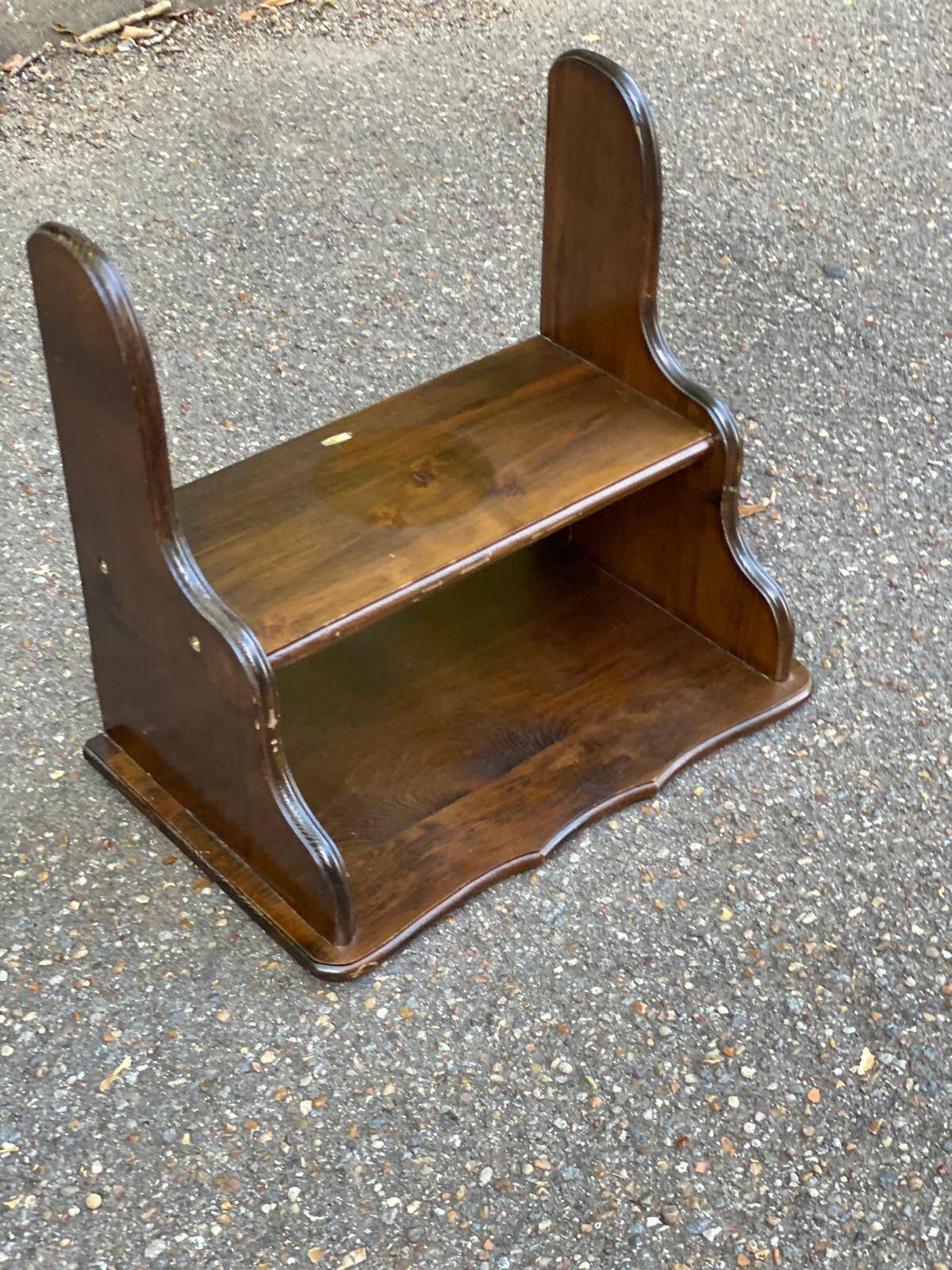 1960s solid wood wall shelf