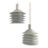 Danish mid-century lamellar suspensions by Lyfa, 1960s, set of 2.