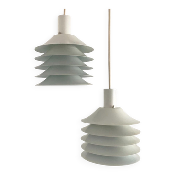 Danish mid-century lamellar suspensions by Lyfa, 1960s, set of 2.