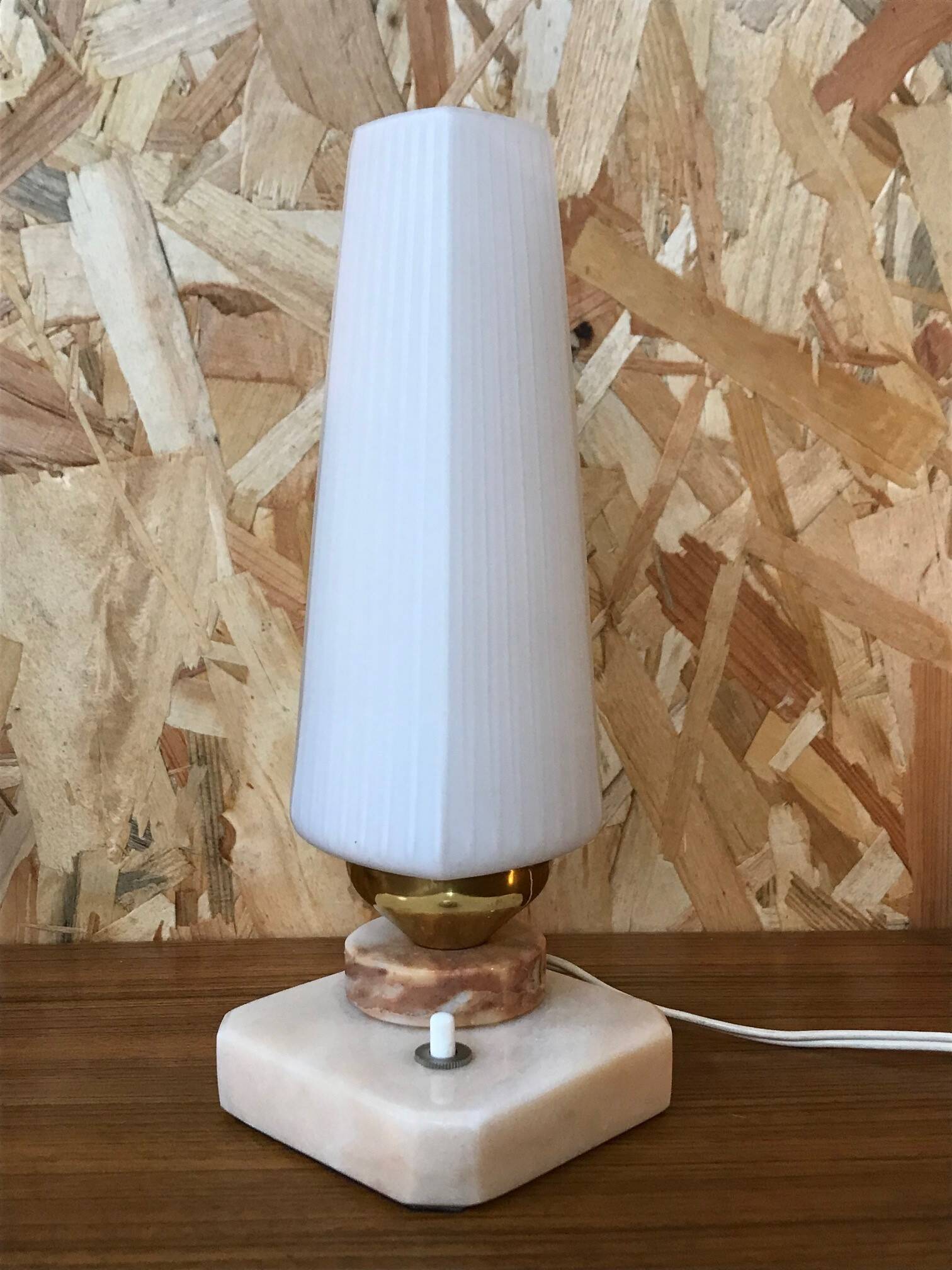 Vintage marble and opaline lamps from the 60s