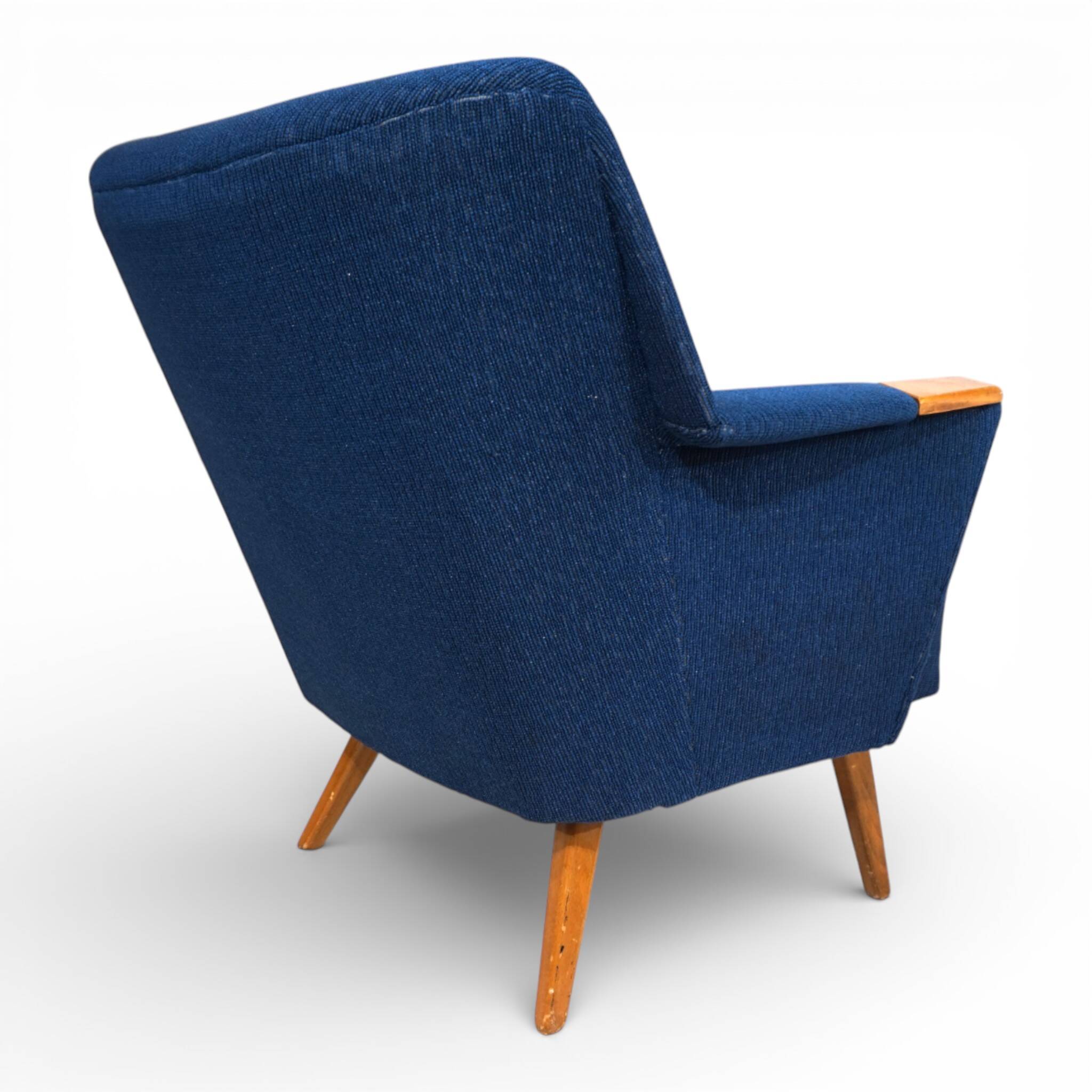 Blue cocktail chair MCM, 1950