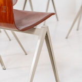 Ensemble de 6 chaises de salle à manger industrielles "S22" par Pagholz