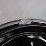 Art-deco lamp, black crystal foot