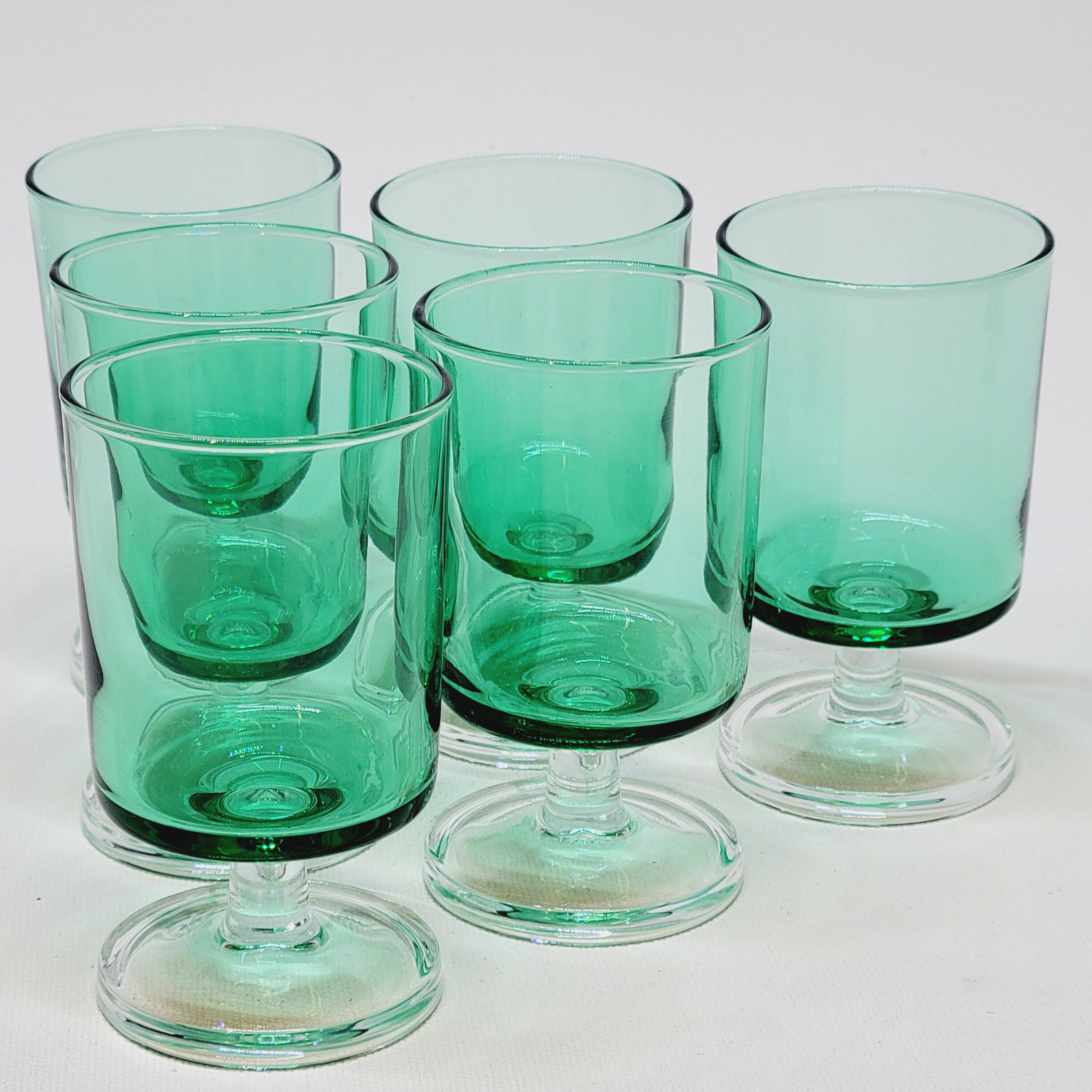 6 Luminarc Sweden Mint Green Glasses