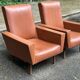 2 club chairs from the 1950s in cognac leather.