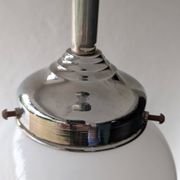 White opaline suspension and chrome metal — old school spirit