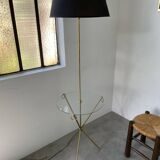 Adnet brass floor lamp with loops