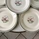 Set of 6 flat plates salins model "april" years 30-40