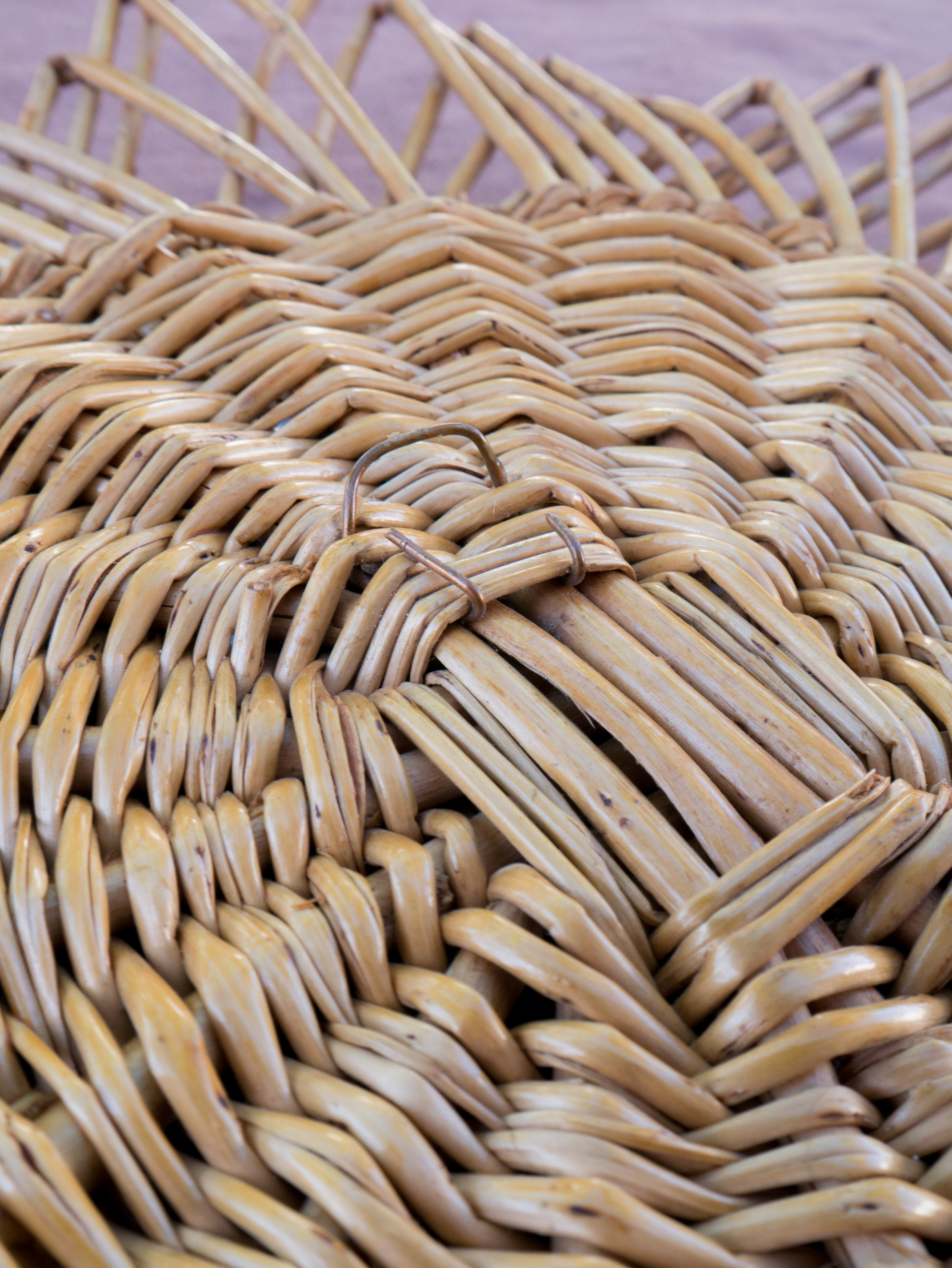 Rattan sun mirror 45x45cm