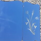 Mirror triptych engraved ancient XX Art Deco 169x75cm