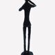 Brutalist bronze sculpture