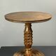 Low wood turned midcentury brutalist side table, Charles Dudouyt style