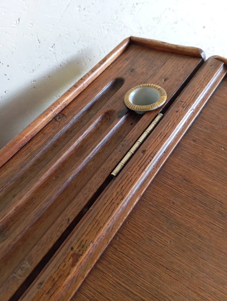 1900s oak desk with interior paint