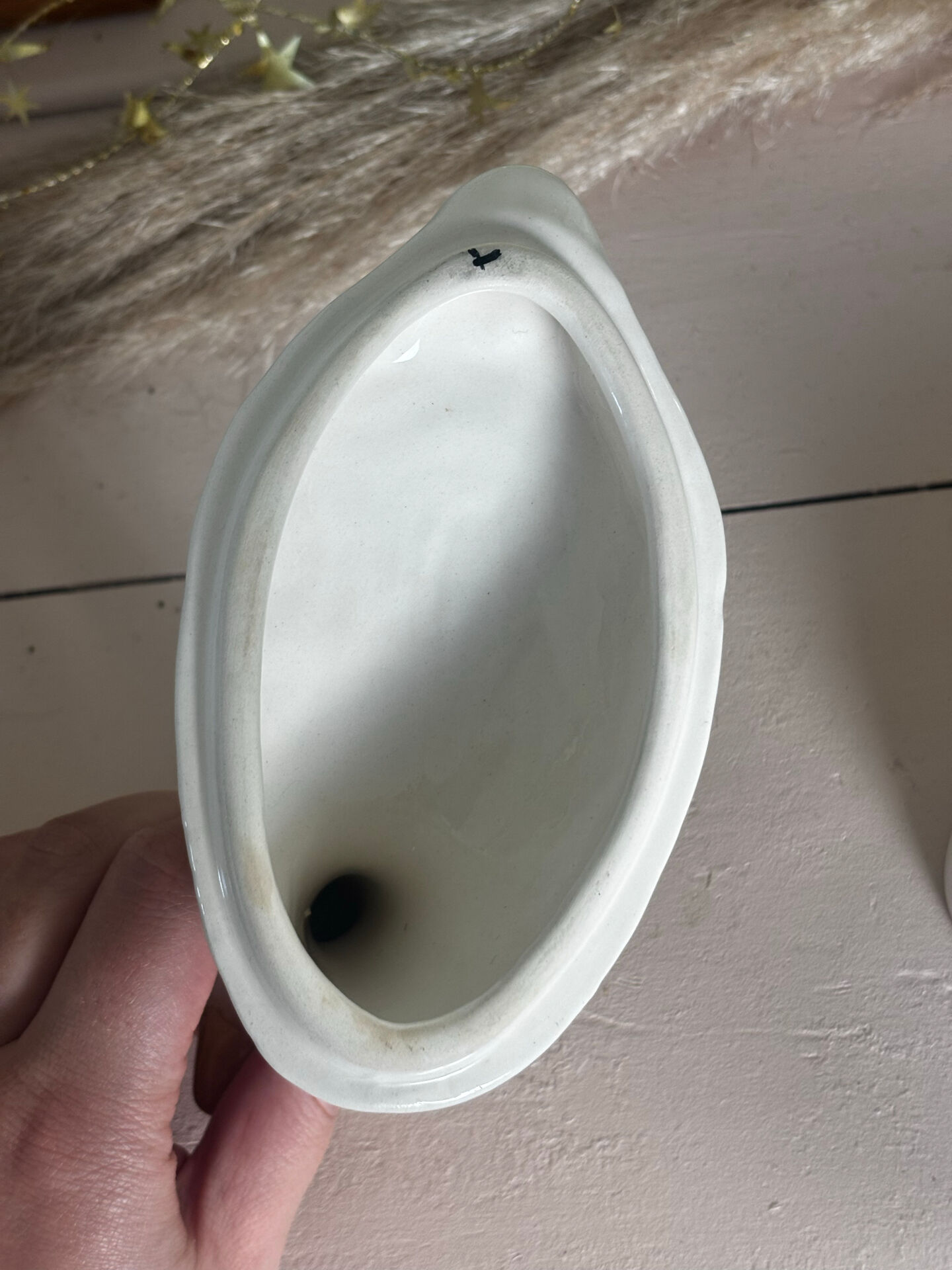 Small zoomorphic terrine, goose slipware, Michel Caugant