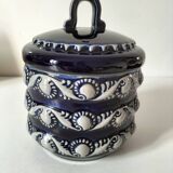 Blue glazed stoneware pot RM Stein – Reinhold Merkelbach, 1960s