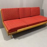 Mid-century folding sofa bed by Drevotvar, 1970s, Czechoslovakia