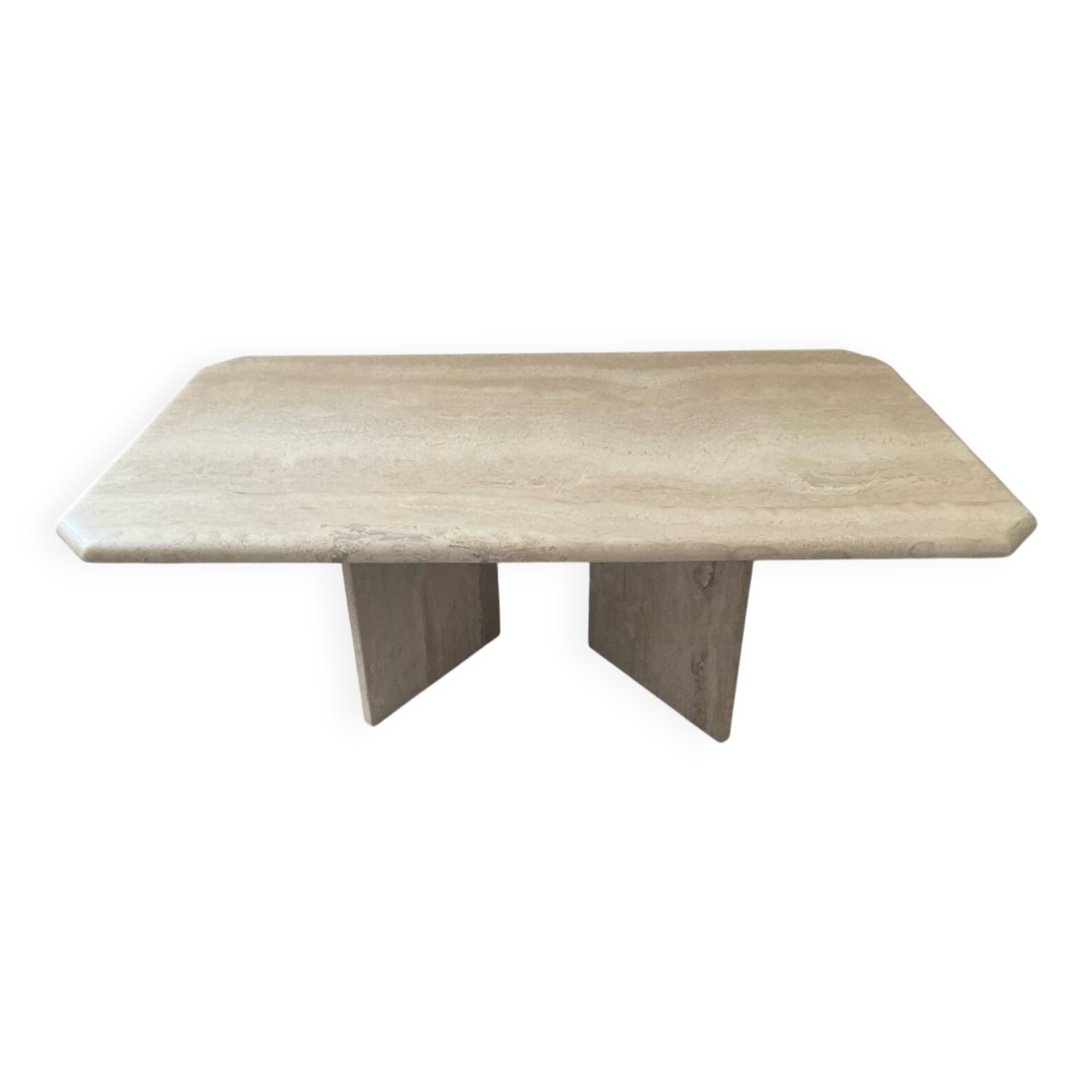 70s travertine coffee table