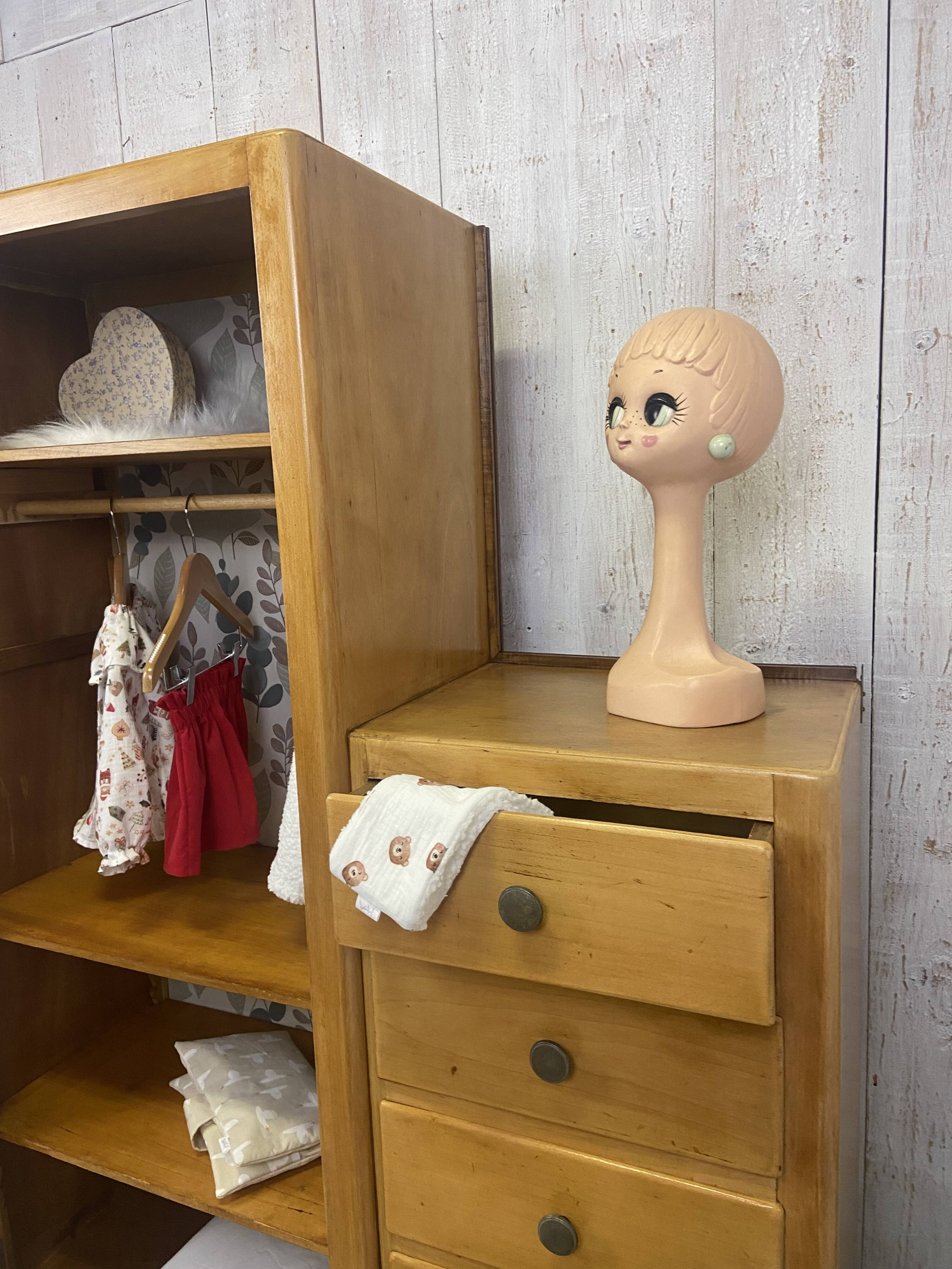 Asymmetrical wardrobe from the 1950s