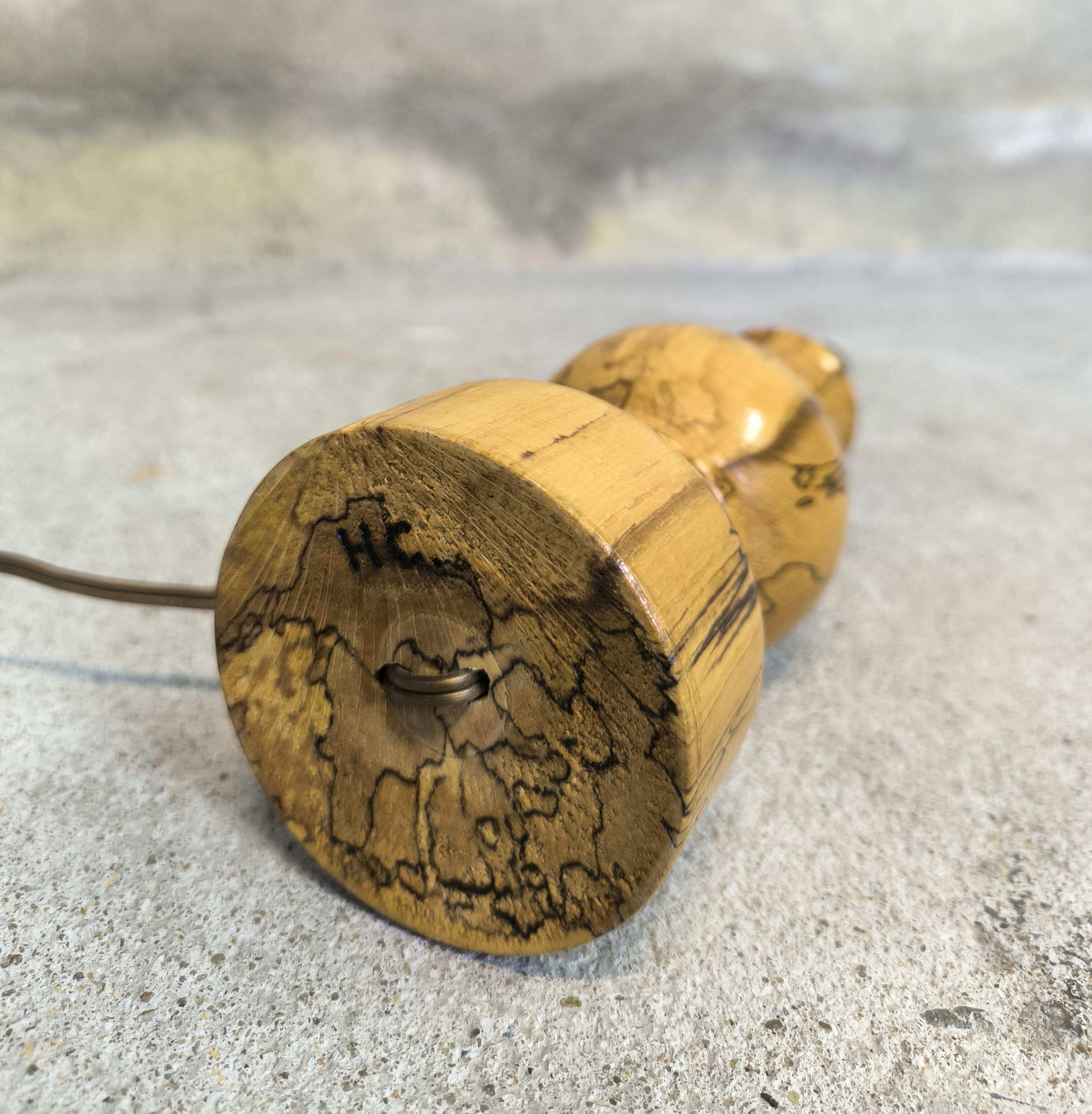 Vintage solid wood table lamp