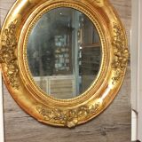 Oval mirror XIXth 43x56cm