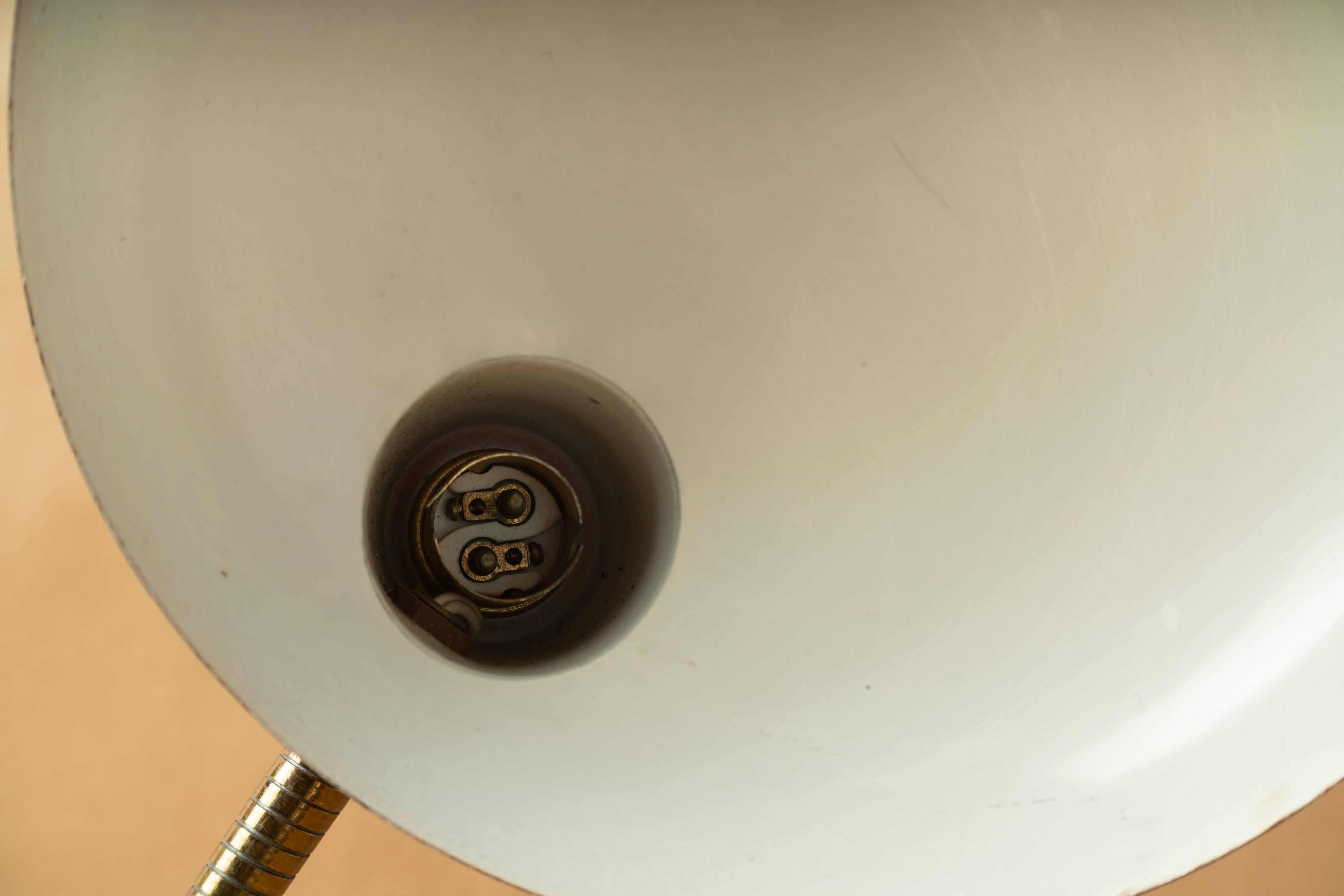 Desk lamp industrial design vintage 1950 1960 flexible red