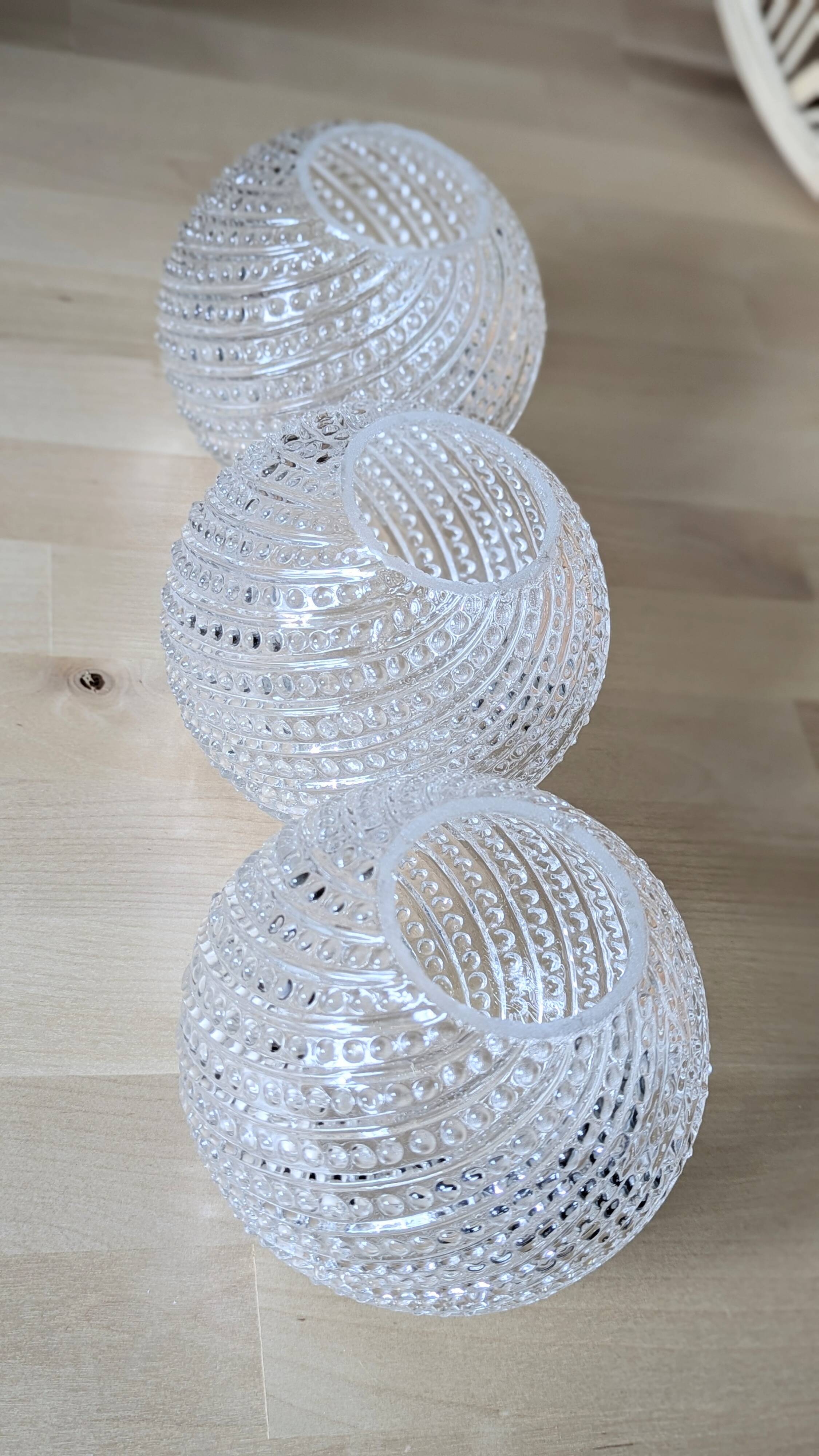 Set of 3 antique globes (L-0238)