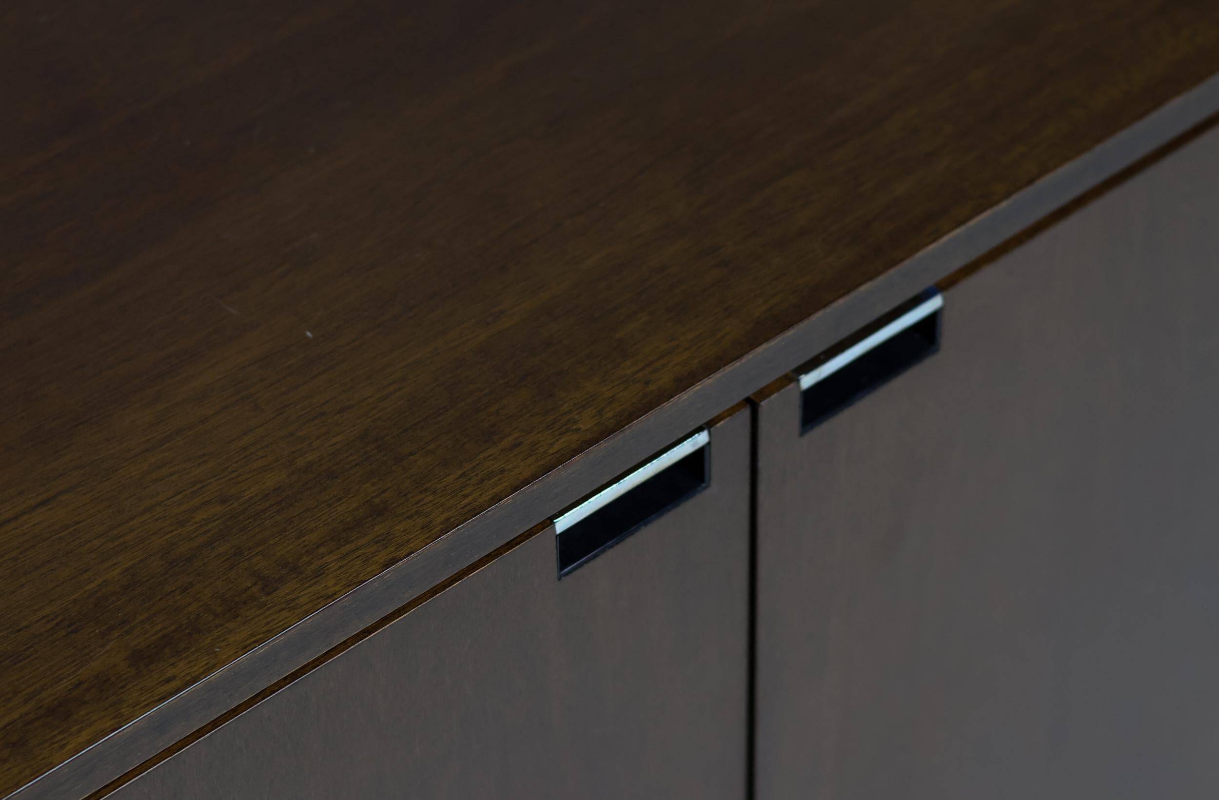 Sideboard in walnut by Florence Knoll Mid Century Modern Executive Boardroom Storage