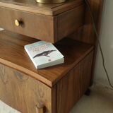 Art Deco walnut bedside table