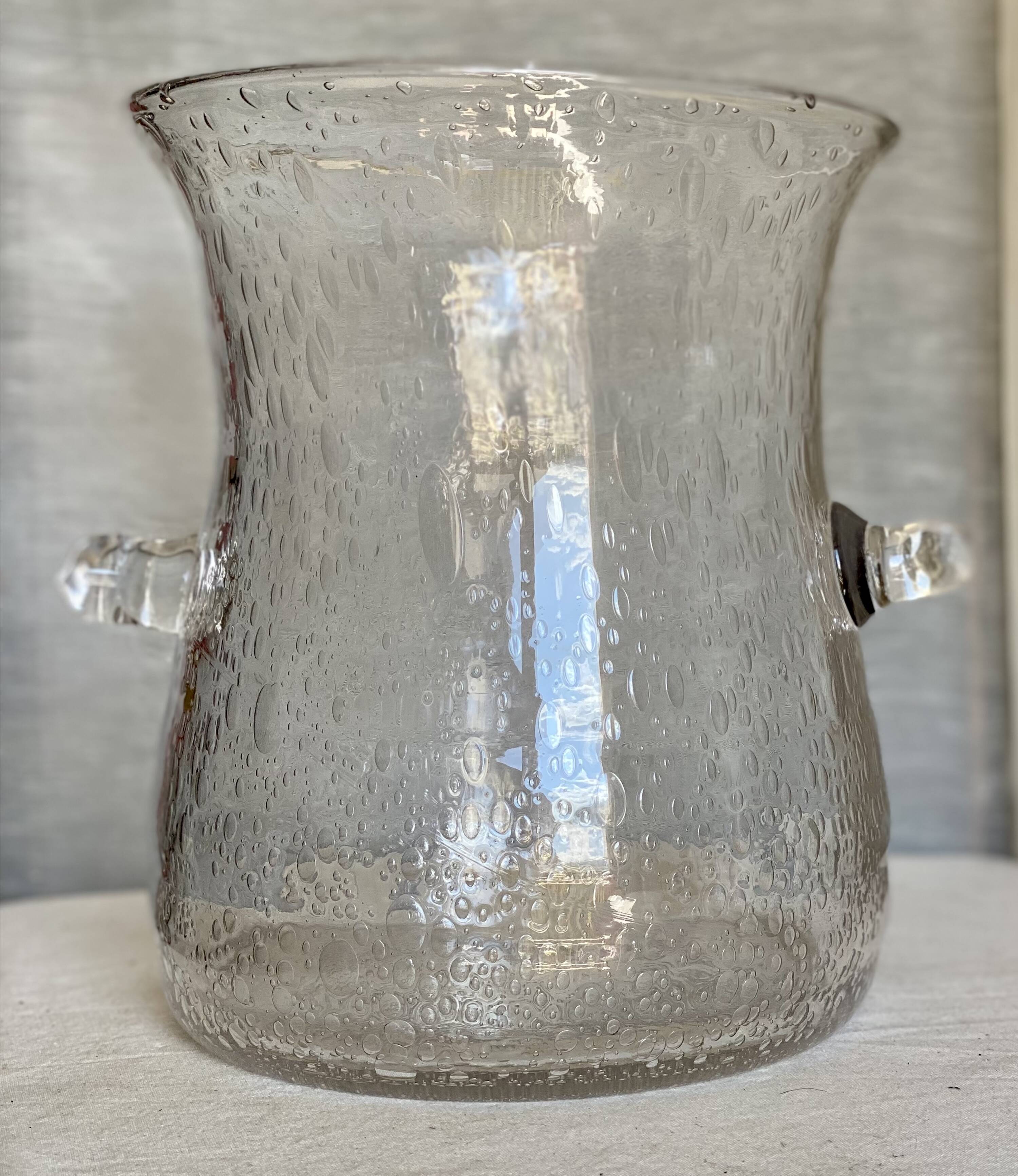 Vintage 1960s bubble glass cooler bottle bucket biot