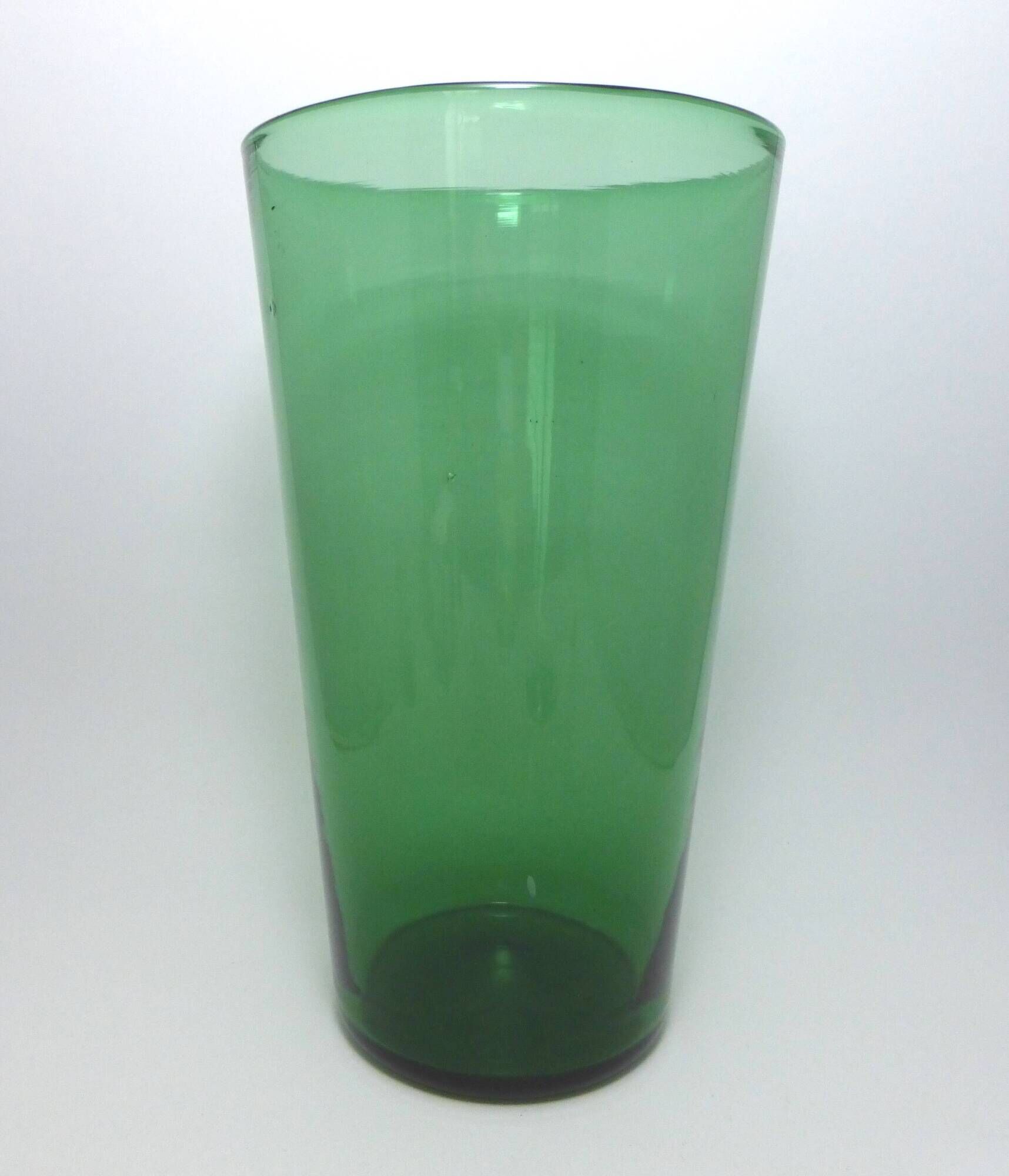 Vase de parquet en verre vert