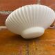 Antique Pendant Lamp Opaline White Saucer Shape Ribbed Vintage