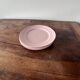 4 soft pink dessert plates Boch Frères - La Louvière BELGIUM.