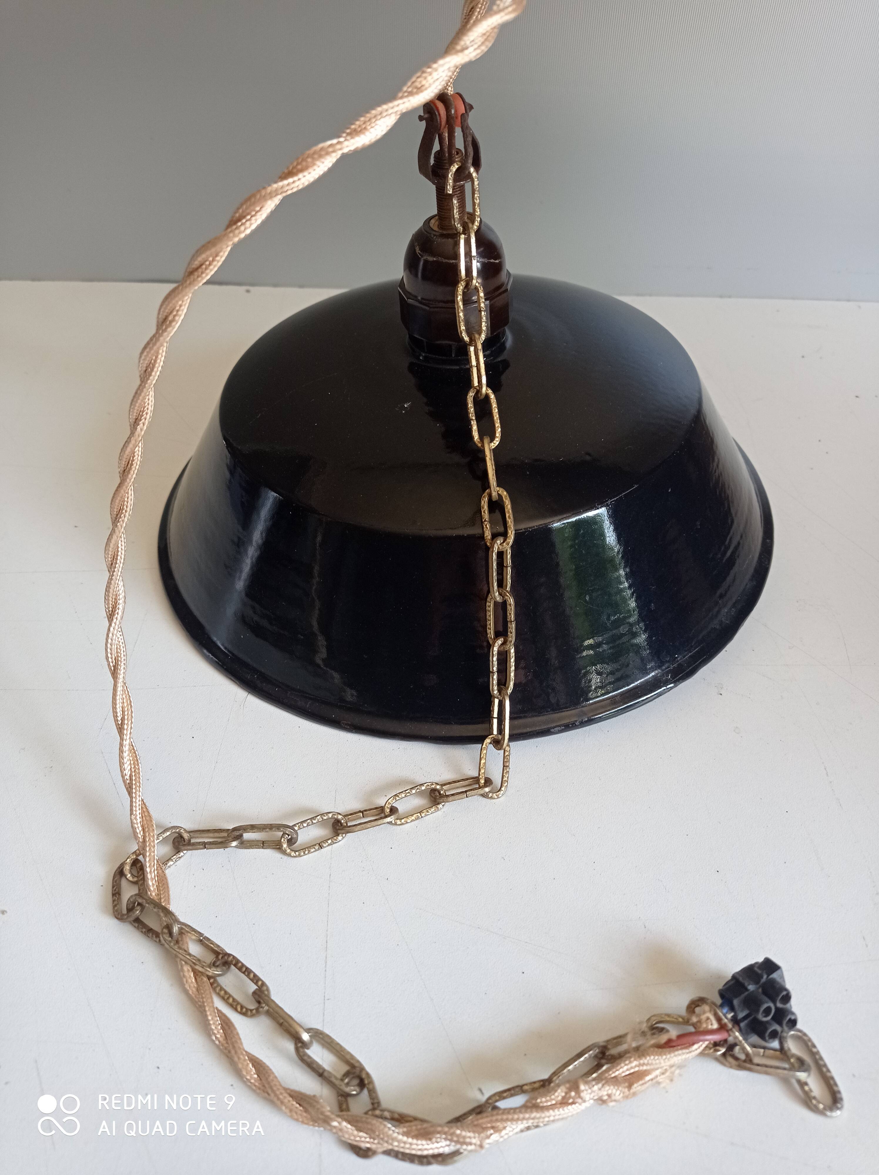 Industrial / factory pendant light Enamelled sheet metal