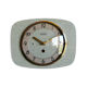 Vintage formica clock silent rectangular wall clock "Manufrance green"