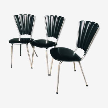 Lot 3 chaises Soudexvinyl