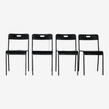 4 chaises industrielles