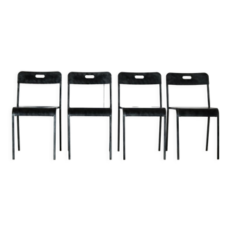 4 chaises industrielles