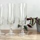 6 crystal champagne flutes from Cristal D'Arques, Louvre model.