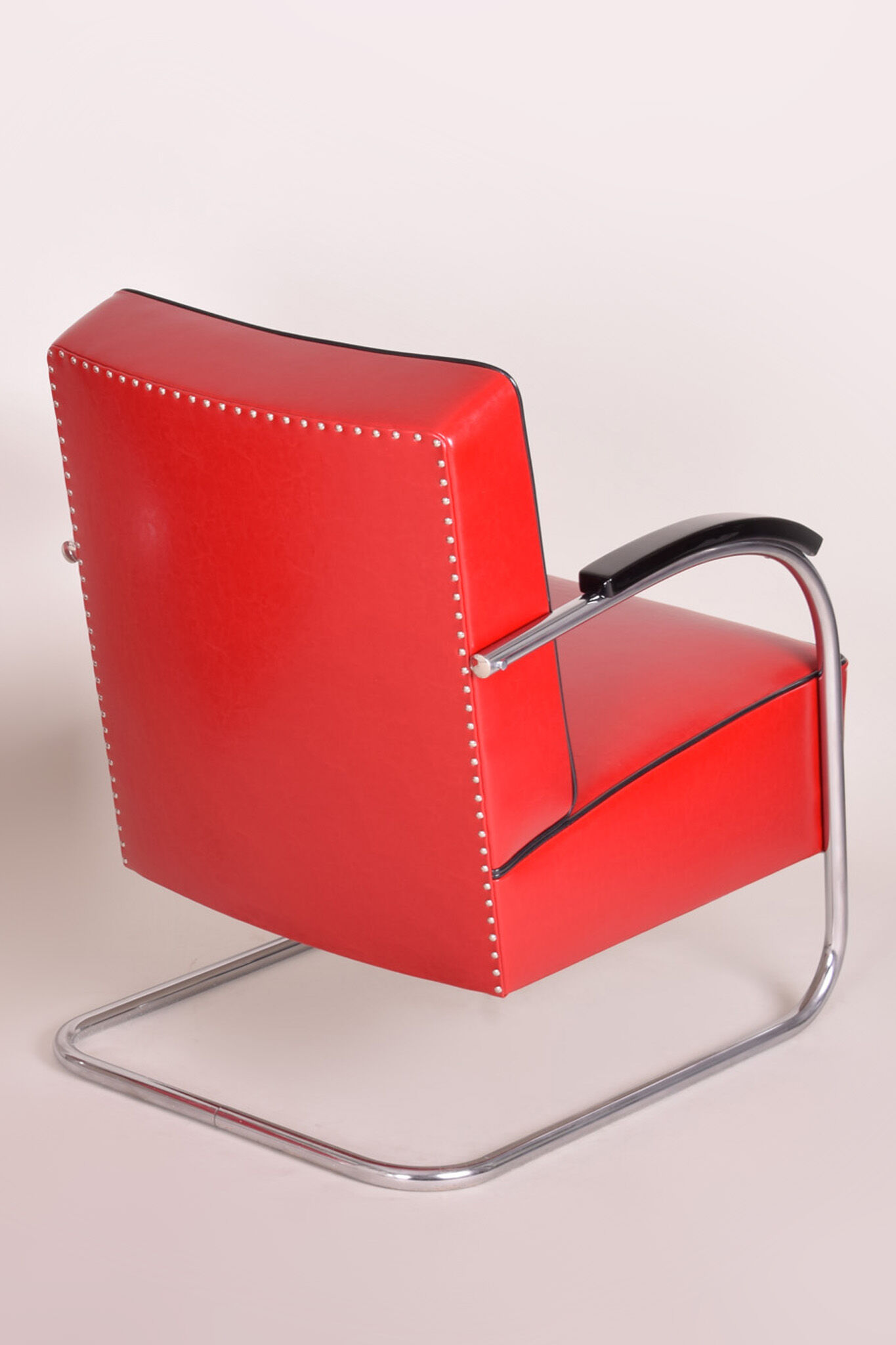 Red Mucke Melder Armchair - 1930s Czechia