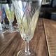 Set of 11 champagne flutes in colored glass 3 colors starry foot