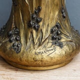 Baluster vase in bronze signed